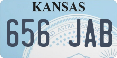 KS license plate 656JAB