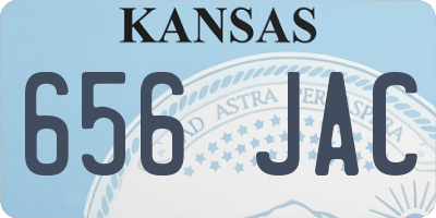 KS license plate 656JAC