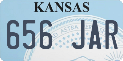 KS license plate 656JAR