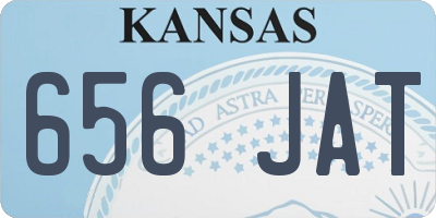 KS license plate 656JAT