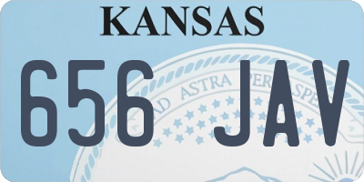 KS license plate 656JAV