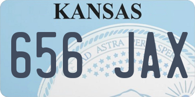 KS license plate 656JAX