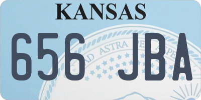 KS license plate 656JBA