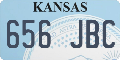 KS license plate 656JBC