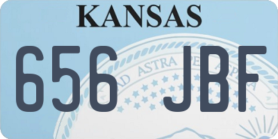 KS license plate 656JBF