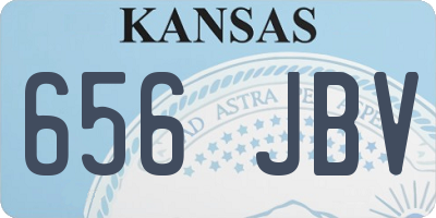 KS license plate 656JBV
