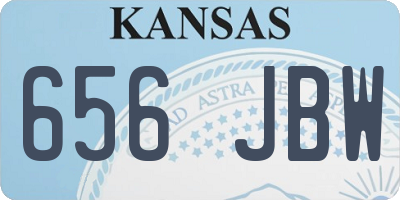 KS license plate 656JBW