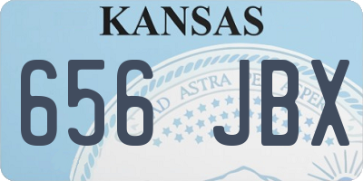KS license plate 656JBX