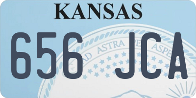 KS license plate 656JCA
