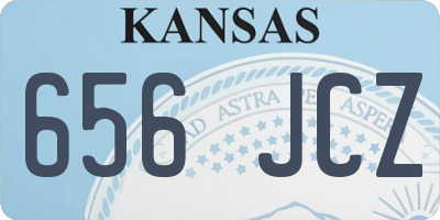 KS license plate 656JCZ