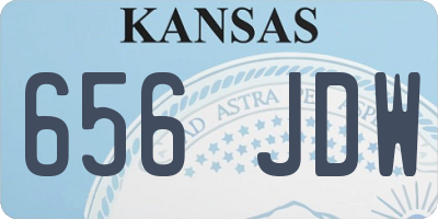 KS license plate 656JDW