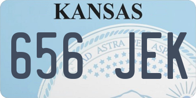 KS license plate 656JEK