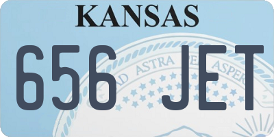 KS license plate 656JET