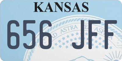 KS license plate 656JFF