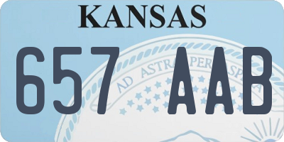 KS license plate 657AAB