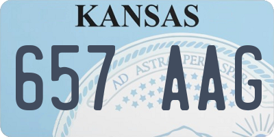 KS license plate 657AAG