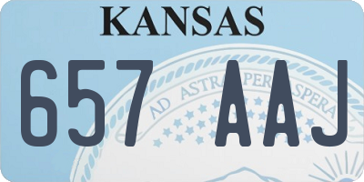 KS license plate 657AAJ