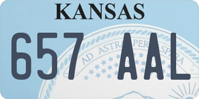 KS license plate 657AAL