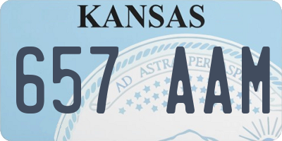 KS license plate 657AAM