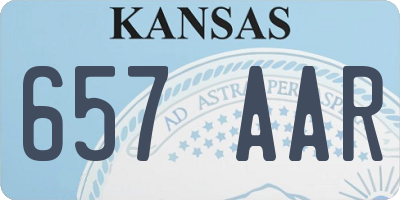 KS license plate 657AAR