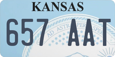 KS license plate 657AAT