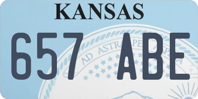 KS license plate 657ABE