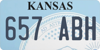 KS license plate 657ABH