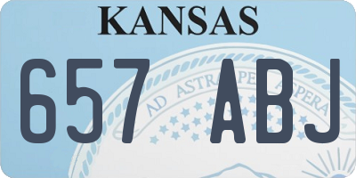 KS license plate 657ABJ