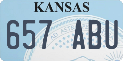 KS license plate 657ABU