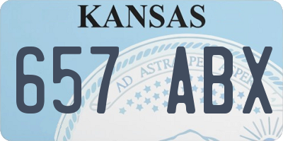 KS license plate 657ABX