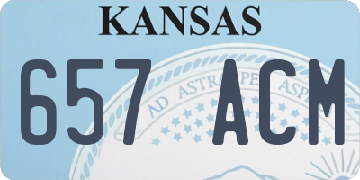 KS license plate 657ACM