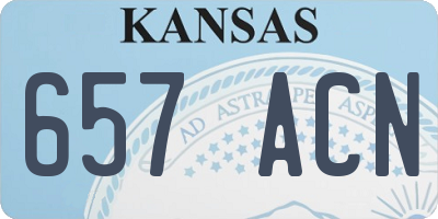 KS license plate 657ACN