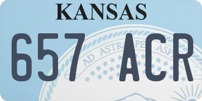 KS license plate 657ACR