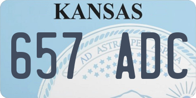KS license plate 657ADC