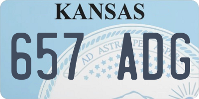 KS license plate 657ADG