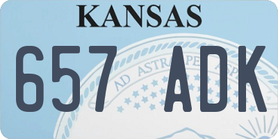 KS license plate 657ADK
