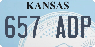 KS license plate 657ADP