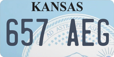 KS license plate 657AEG