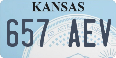 KS license plate 657AEV