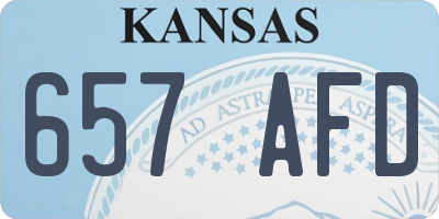KS license plate 657AFD