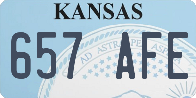 KS license plate 657AFE