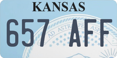 KS license plate 657AFF