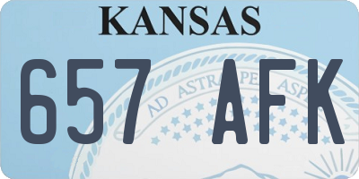 KS license plate 657AFK