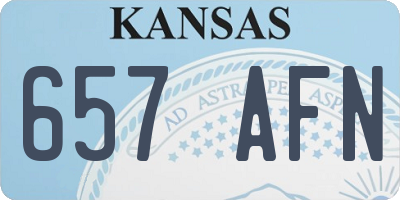 KS license plate 657AFN