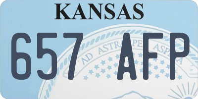 KS license plate 657AFP