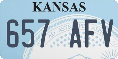 KS license plate 657AFV