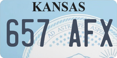 KS license plate 657AFX