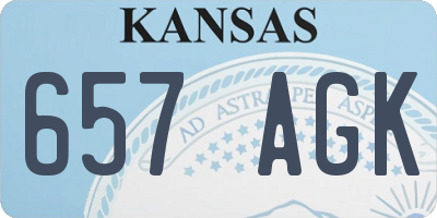 KS license plate 657AGK