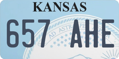 KS license plate 657AHE