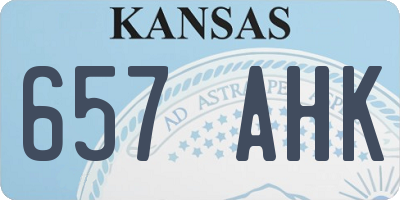 KS license plate 657AHK
